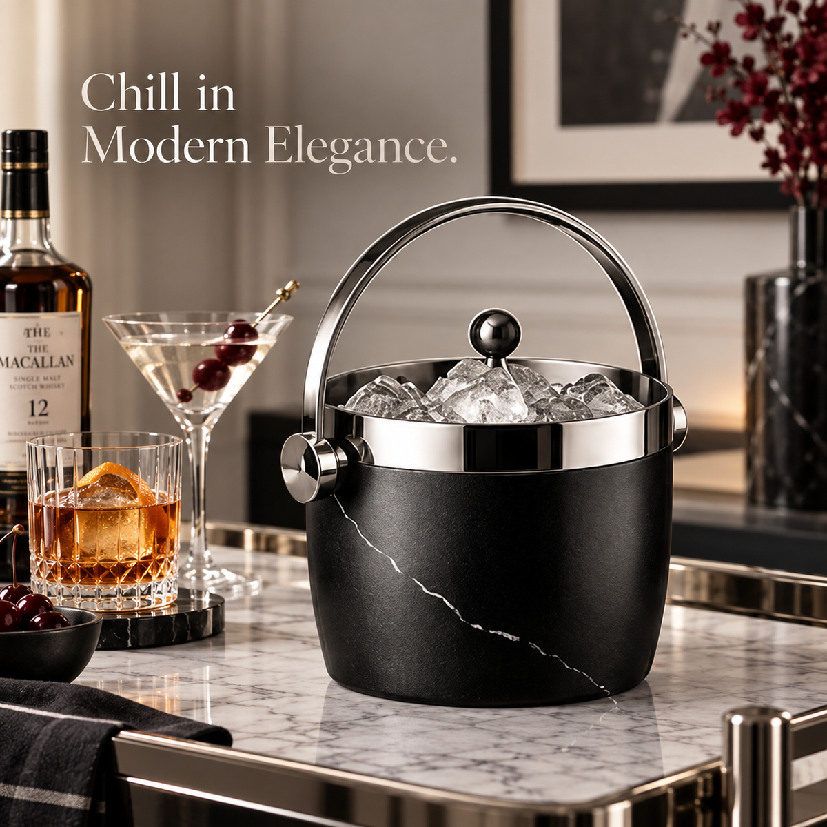 Leafvessa®| Noir Arc Ice Bucket