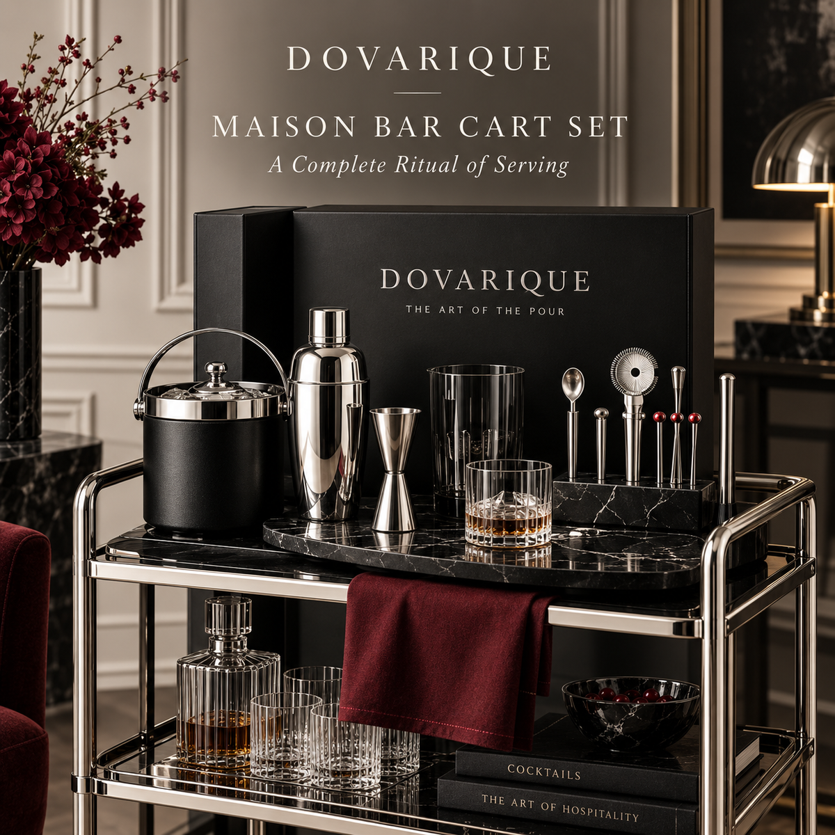 Leafvessa®| Maison Bar Cart Set