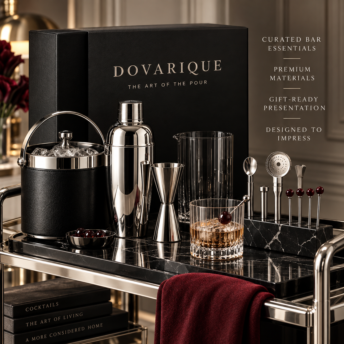 Leafvessa®| Maison Bar Cart Set