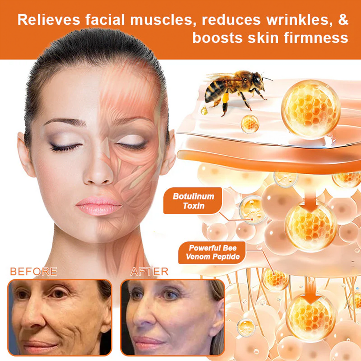 💥💥Official Brand Shop丨Rolimey® Bee venom Pro Comprehensive Cream—Tightening for Skin Types